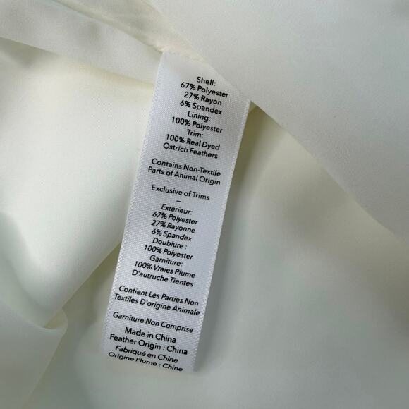 New Likely Cameron Feather Trim Crystal Embellished Minidress Size 4 - Picture 8 of 10